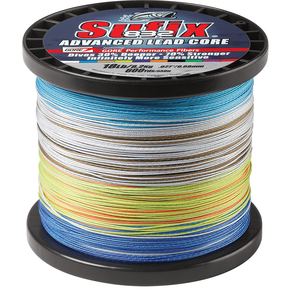 Sufix 832 Advanced Lead Core - 18lb - 10-Color Metered - 600 yds 658-318MC