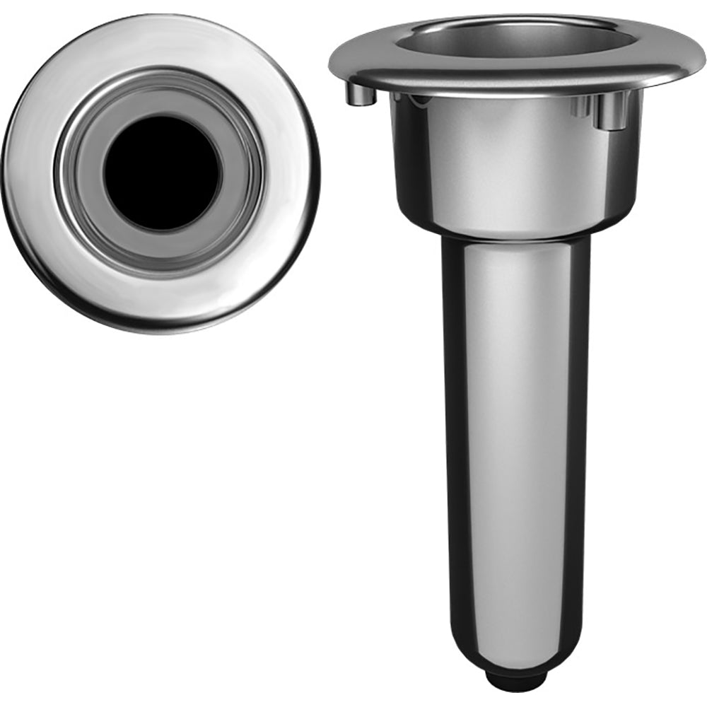 Mate Series Elite Screwless Stainless Steel 0° Rod & Cup Holder - Drain - Round Top C1000DS