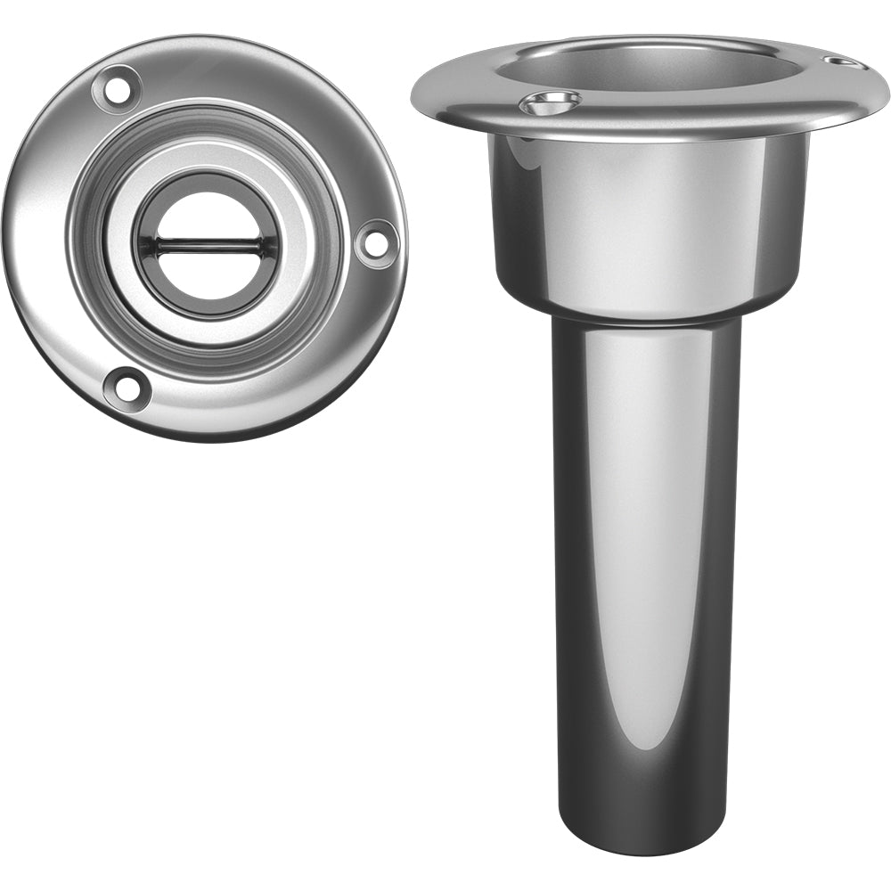 Mate Series Stainless Steel 0° Rod & Cup Holder - Open - Round Top C1000ND