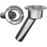 Mate Series Stainless Steel 30° Rod & Cup Holder - Open - Round Top C1030ND
