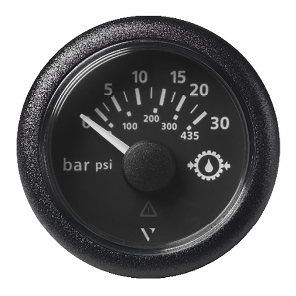 Veratron 52MM (2-1/16") ViewLine Transmission Oil Pressure 30 Bar/435 PSI - Black Dial & Round Bezel A2C59514141
