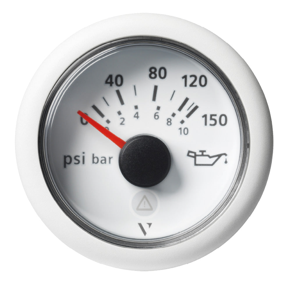 Veratron 52mm (2-1/16") ViewLine Engine Oil Temperature Pressure Gauge - 150 PSI - White Dial & Bezel A2C59514202