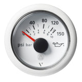 Veratron 52mm (2-1/16") ViewLine Engine Oil Temperature Pressure Gauge - 150 PSI - White Dial & Bezel A2C59514202