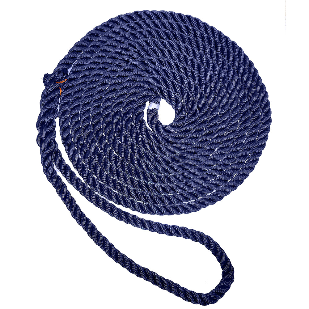 New England Ropes 3/8" Premium 3-Strand Dock Line - Navy Blue - 15' C6053-12-00015