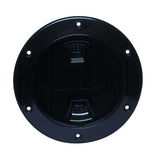 Beckson 4" Smooth Center Screw-Out Deck Plate - Black DP40-B