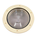 Beckson 4" Clear Center Screw-Out Deck Plate - Beige DP40-N-C