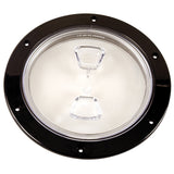 Beckson 6" Clear Center Screw-Out Deck Plate - Black DP60-B-C