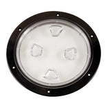 Beckson 8" Clear Center Screw-Out Deck Plate - Black DP80-B-C