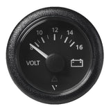 Veratron 52 MM (2-1/16") ViewLine Voltmeter - 8 to16V - Black Dial & Bezel A2C59512545