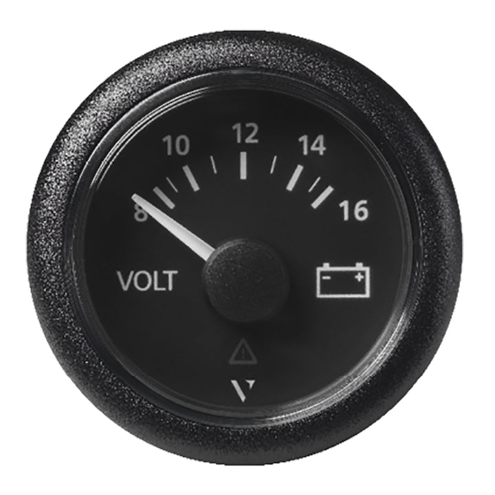 Veratron 52 MM (2-1/16") ViewLine Voltmeter - 8 to16V - Black Dial & Bezel A2C59512545