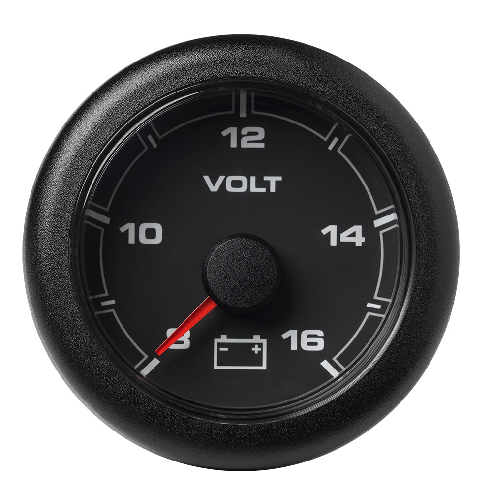 Veratron 52MM (2-1/16") OceanLink Battery Voltage Gauge - 8 to 16 V - Black Dial & Bezel A2C1066100001