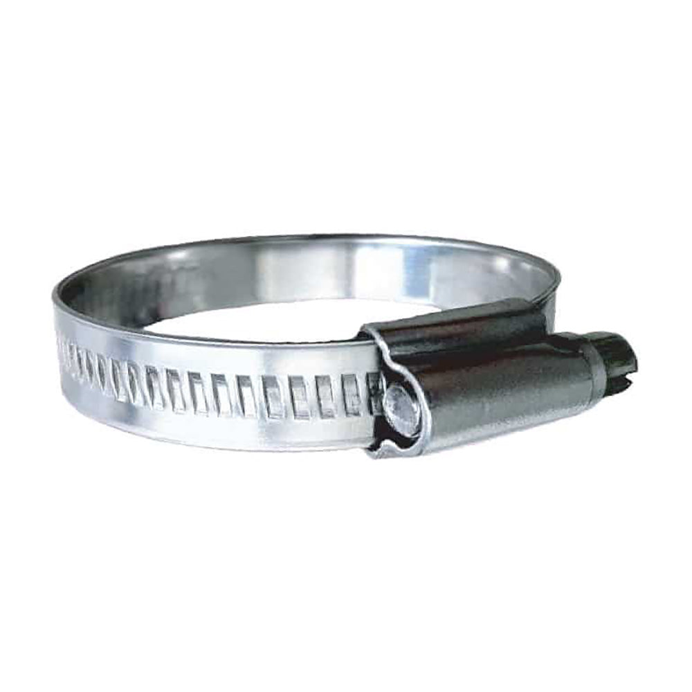 Trident Marine 316 SS Non-Perforated Worm Gear Hose Clamp - 15/32" Band - (5/8" – 15/16") Clamping Range - 10-Pack - SAE Size 8 710-0121