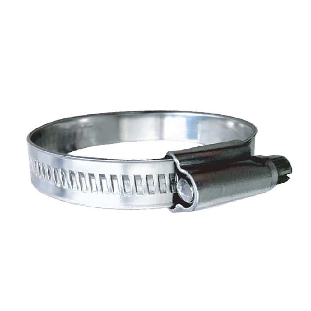 Trident Marine 316 SS Non-Perforated Worm Gear Hose Clamp - 15/32" Band - (1-1/4" – 1-3/4") Clamping Range - 10-Pack - SAE Size 20 710-1141