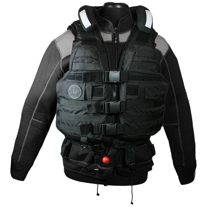First Watch HBV-100 High Buoyancy Tactical Vest - Black - Medium to XL HBV-100-BK-M-XL