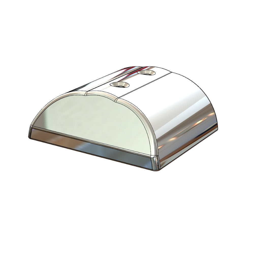 TACO Marine SuproFlex Rub Rail End Cap, For V11-9970, Large, Type-316L SS, Mirror Polish