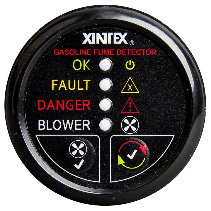 Fireboy-Xintex Gasoline Fume Detector w/ Blower Control - Black Bezel - 12V G-1BB-R