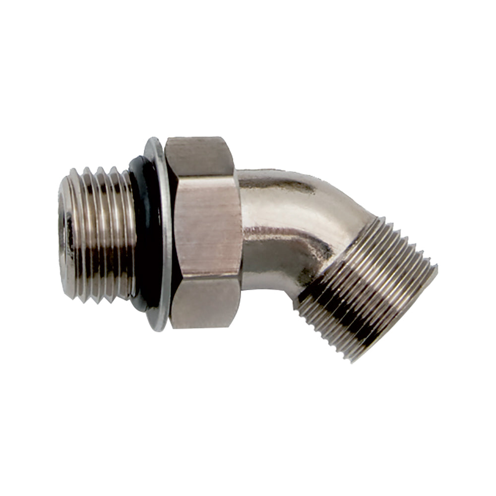 Uflex 45° Adjustable Fitting f/Back of UP Series Helms ORB 6 to 3/8" COMP AF45