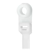 Pacer 8" Cable Tie w/Mounting Ring - Natural Color - 50lb Tensile Strength - 2" Bundle Diameter - 100 Piece Bag CTMR2S-100