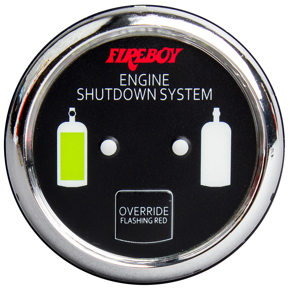Fireboy-Xintex Deluxe Helm Display w/Gauge Body, LED & Color Graphics f/Engine Shutdown System - Chrome Bezel Display DU-RCH-20-R
