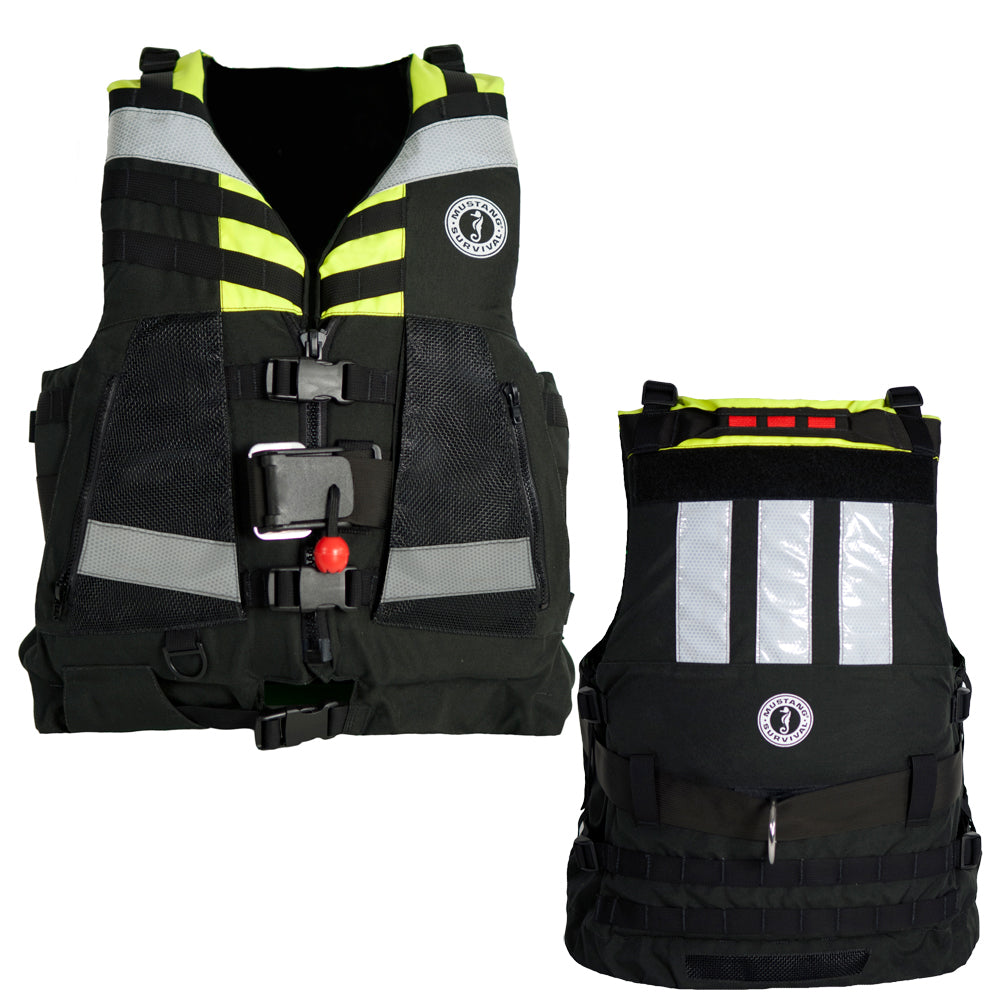 Mustang Swift Water Rescue Vest - Fluorescent Yellow/Green/Black - Universal MRV15002-251-0-206