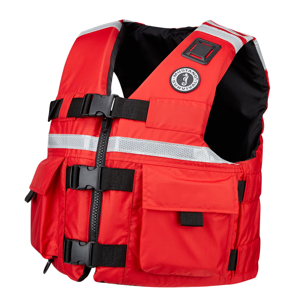 Mustang SAR Vest w/SOLAS Reflective Tape - Red - Medium MV5606-4-M-216