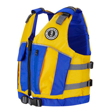 Mustang Youth Reflex Foam Vest - Yellow/Royal Blue MV7030-220-0-216