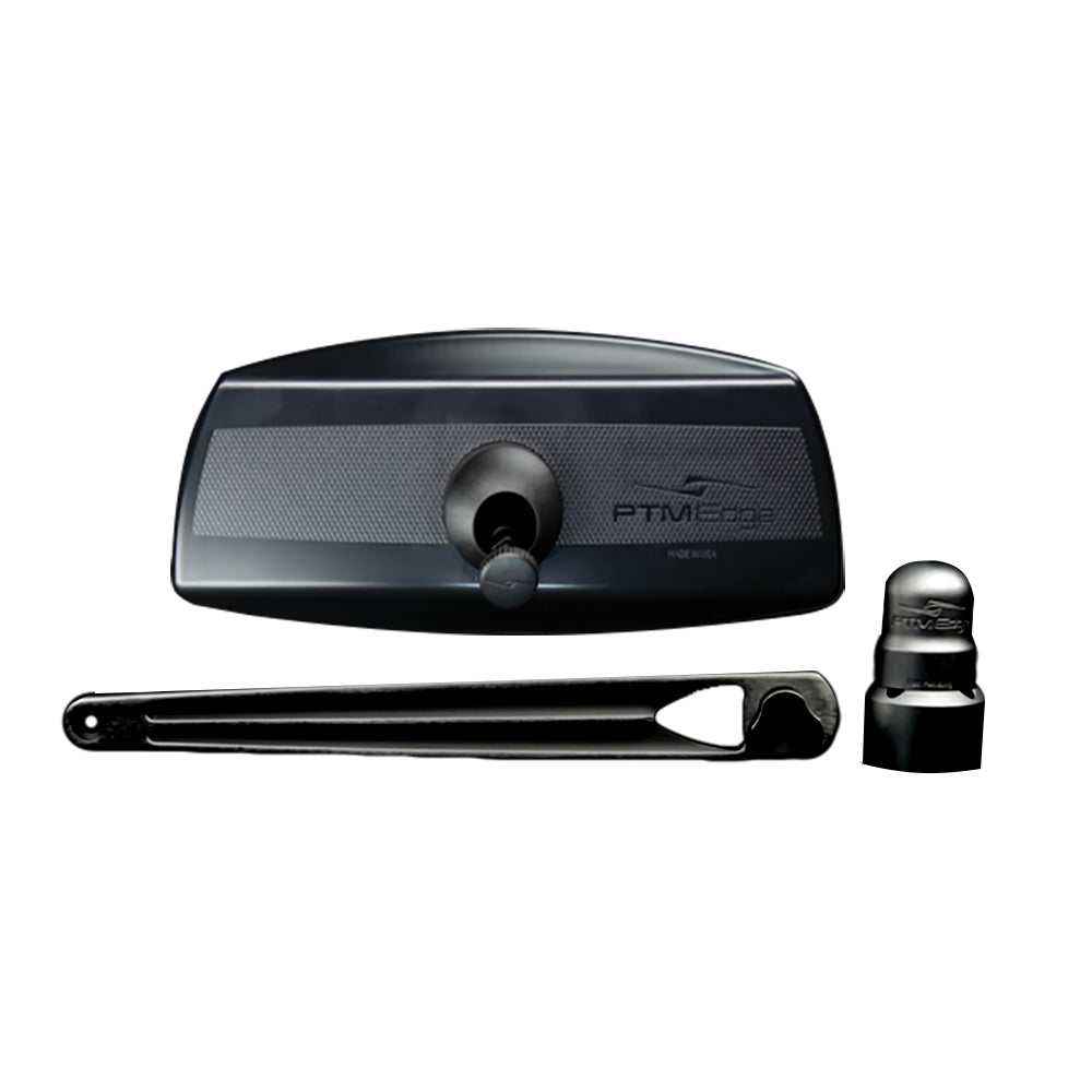 PTM Edge UCX-17 PRO Pontoon Mirror/Bracket Kit - Black P13157-170TEBBK