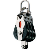 Ronstan Series 20 Ball Bearing Block - Triple - Becket - 2-Axis Shackle Head RF20312