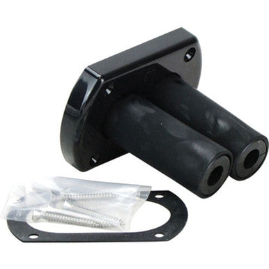 Uflex Black Dual Through Hull Connector Flange (R8B)