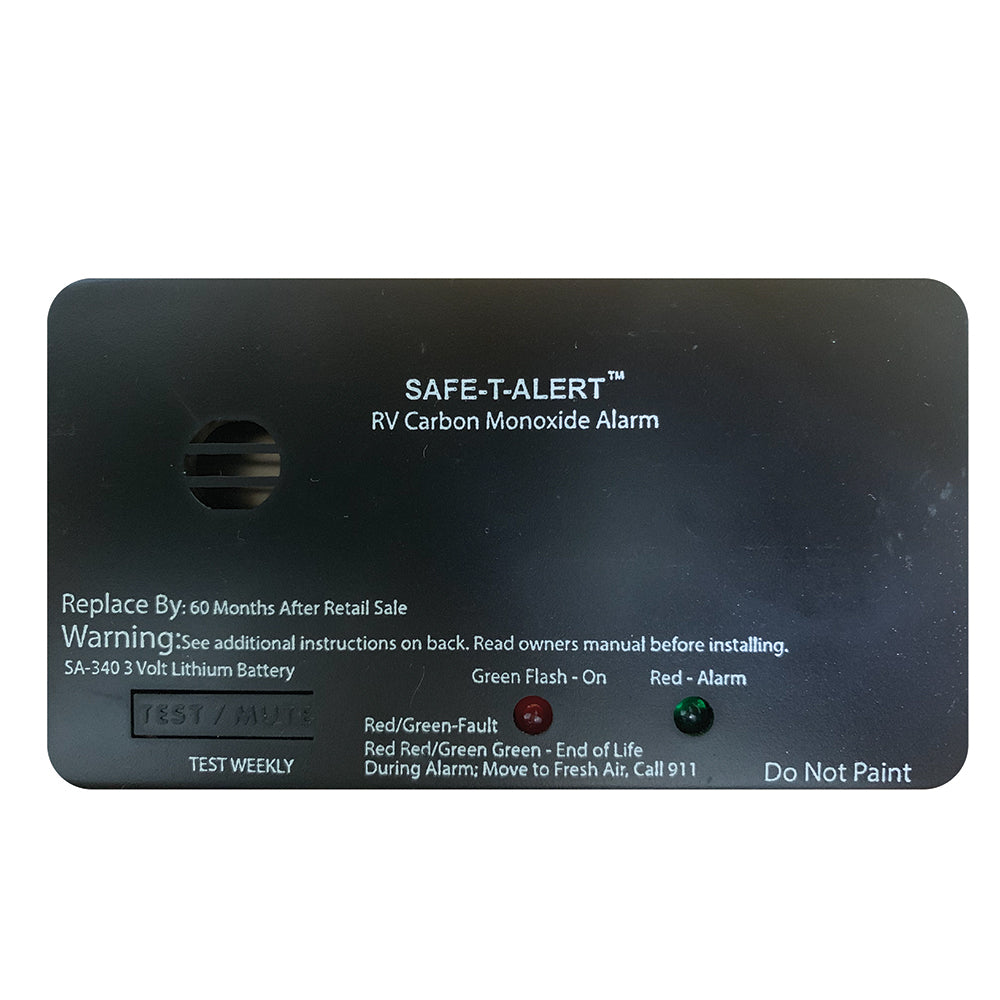 Safe-T-Alert SA-340 Black RV Battery Powered CO Detector - Rectangle SA-340-BL