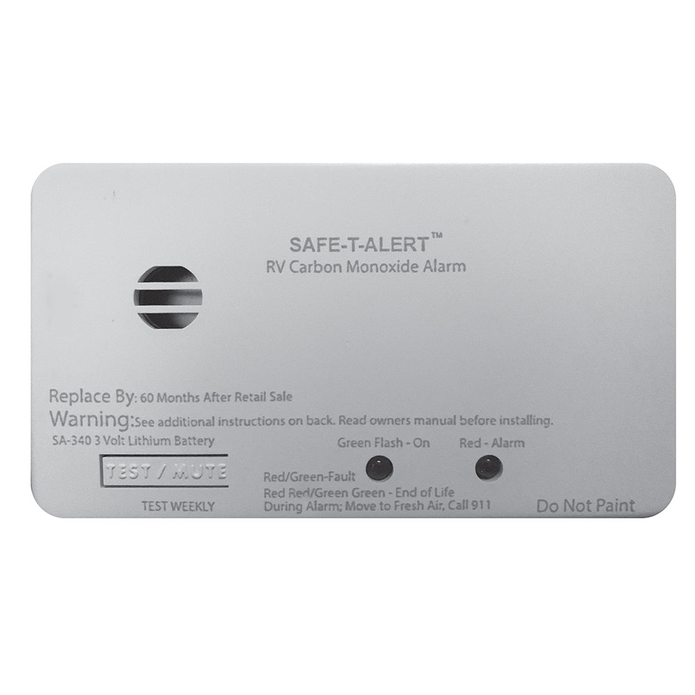 Safe-T-Alert SA-340 White RV Battery Powered CO2 Detector - Rectangle SA-340-WT