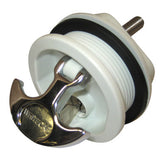 Whitecap T-Handle Latch - Chrome Plated Zamac/White Nylon - Locking - Freshwater Use Only S-226WC