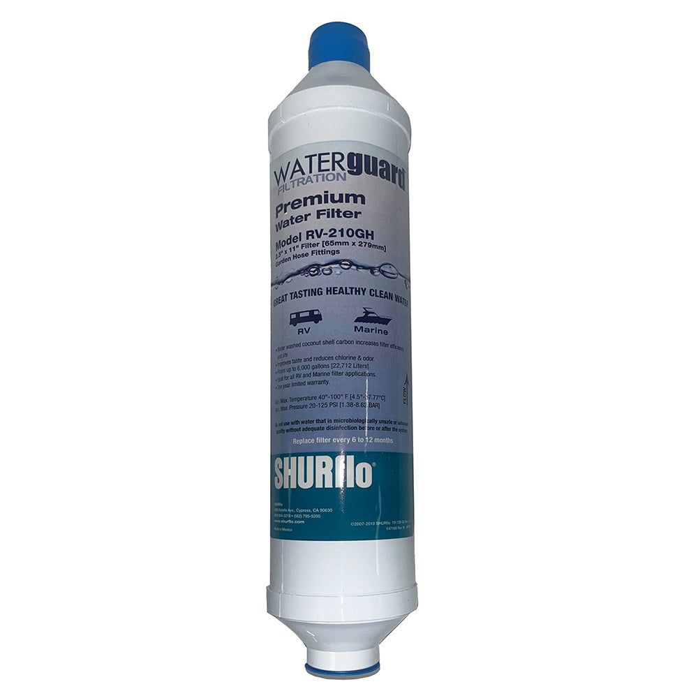 Shurflo by Pentair City Water Entry In-Line Filter w/Garden Hose Ends RV-210GH-A