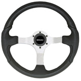 Uflex Nisida Steering Wheel 13.8" - Black Polyurethane Grip w/Black Aluminum Spokes NISIDA-B/B