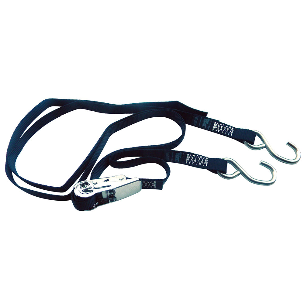 Rod Saver Stainless Steel Ratchet Gunwale Tie-Down - 1" x 16' SSRGW16