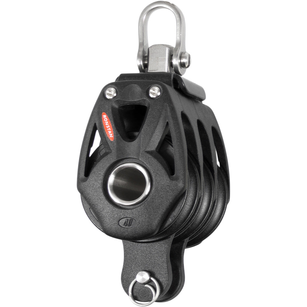 Ronstan Series 40 Orbit BB Triple Block w/Becket & Swivel Shackle RF48310