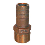 GROCO 1-1/2" NPT x 1-1/2" ID Bronze Pipe to Hose Straight Fitting PTH-1500