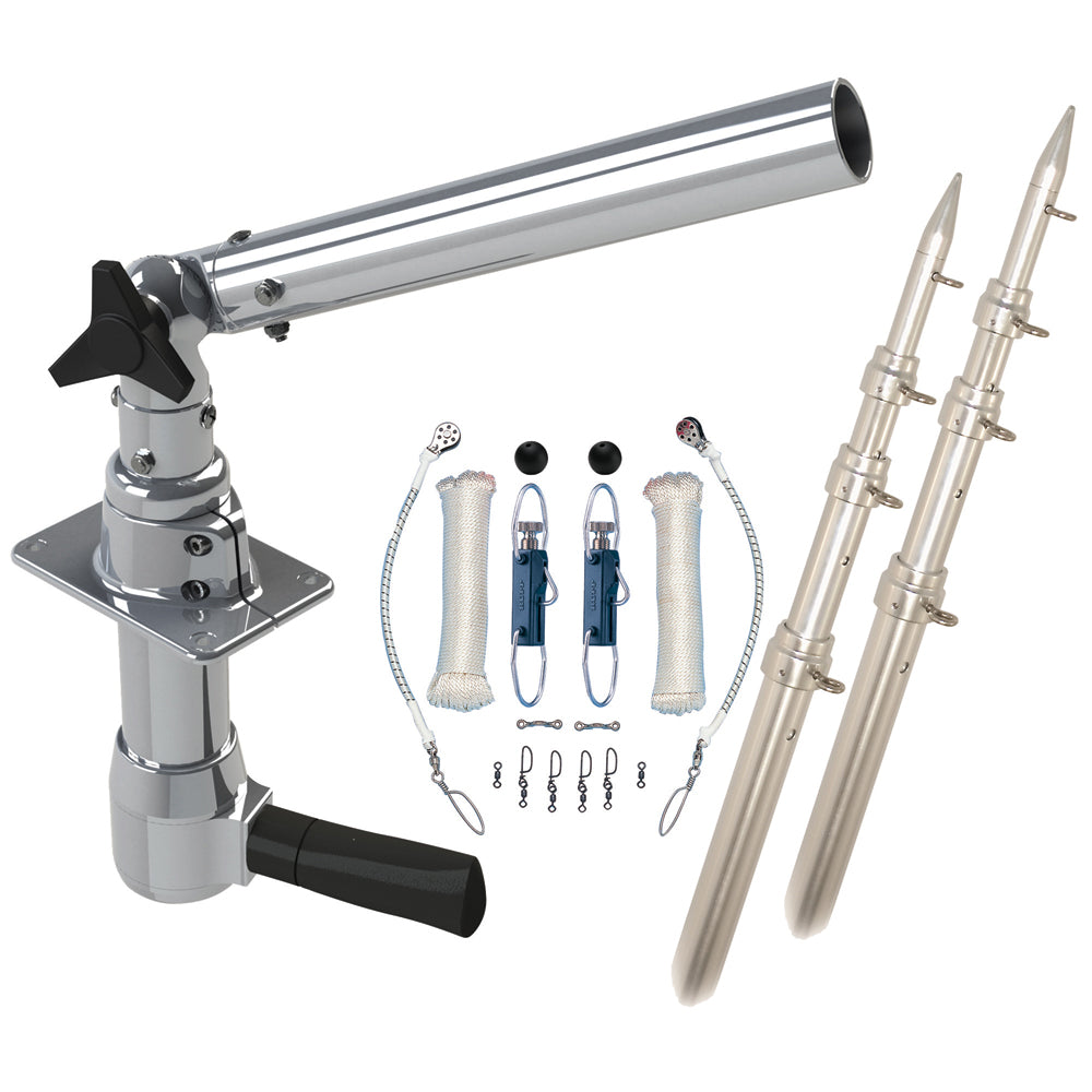 Rupp Revolution Top Gun Package w/18' Poles & Complete Single Line Rigging Kit w/Klickers Release Clips REV-TPGN-18T