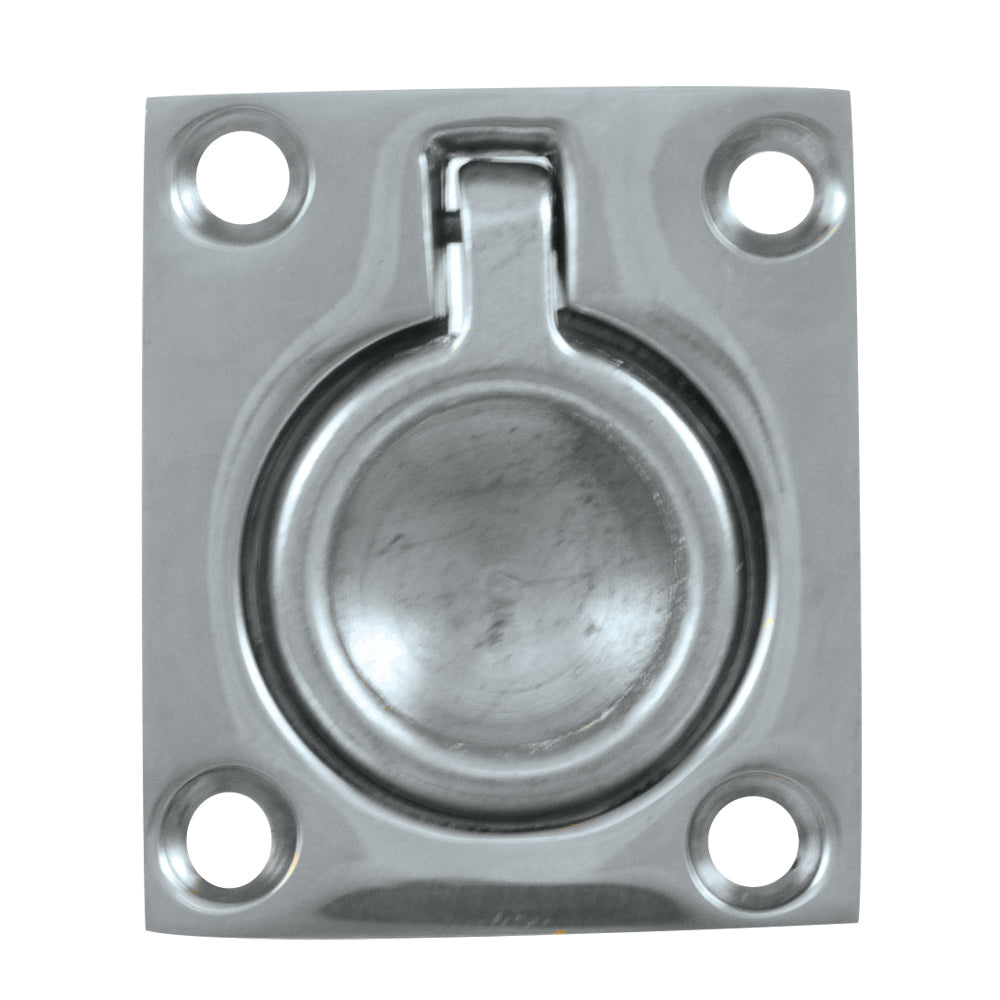Whitecap Flush Pull Ring - CP/Brass - 1-1/2" x 1-3/4" S-3360C