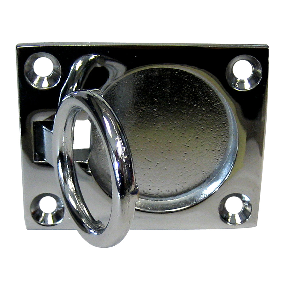 Whitecap Flush Pull Ring - CP/Brass - 2" x 2-1/2" S-3362C