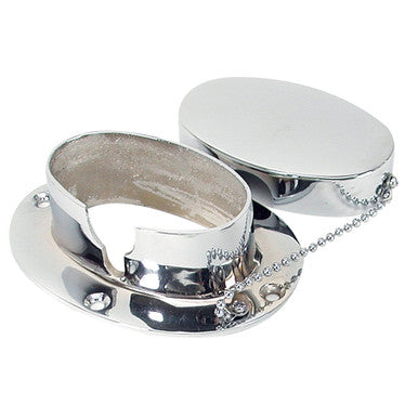 Whitecap Chain & Rope Deck Pipe 4" x 2-1/4" Chrome Plate S-114C