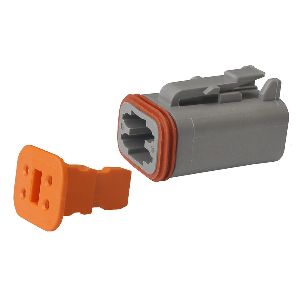 Pacer Deutsch DT Plug & Wedge Lock Kit - 4 Position - 10 Pack TDT06-4S-10