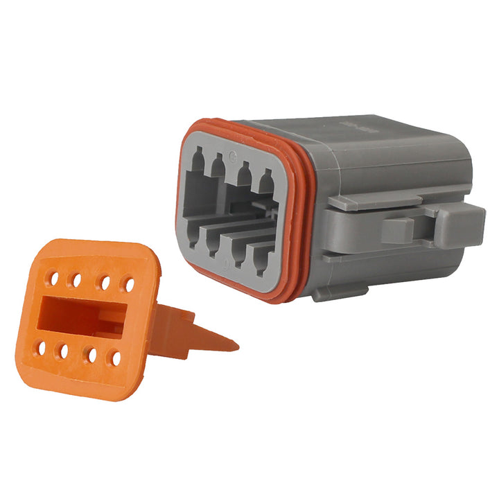 Pacer Deutsch DT Plug & Wedge Lock Kit - 8 Position - 5 Pack TDT06-8S-5