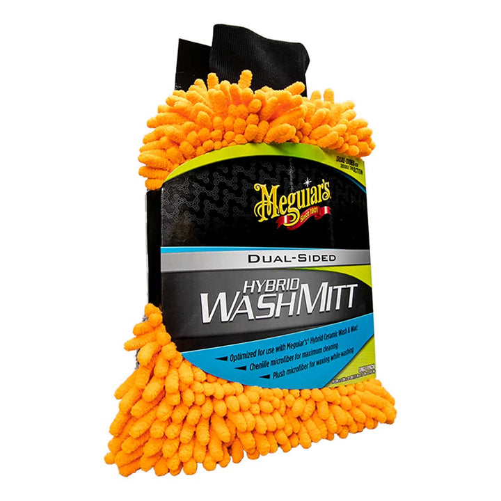 Meguiar's Hybrid Wash Mitt - Extremely Plush Microfiber Wash Mitt f/Gently Waxing While Washing X210200