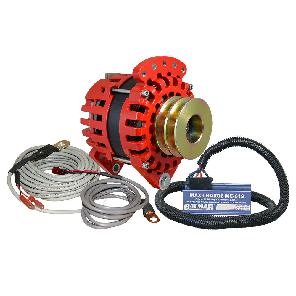 Balmar Alternator 3.15" Dual Foot Saddle Dual V Pulley Regulator & Temp Sensor - 170A Kit - 12V XT-DF-170-DV-KIT