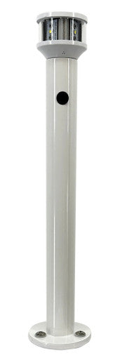 Seaview 12" White Light Post With LTBLED12 Nav Light SVLTP12LED