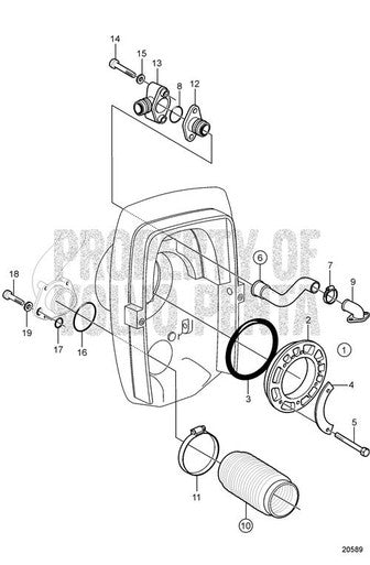 Volvo Penta C6 Front Steel Three Blade Left Hand Rotation Duoprop (3587868)