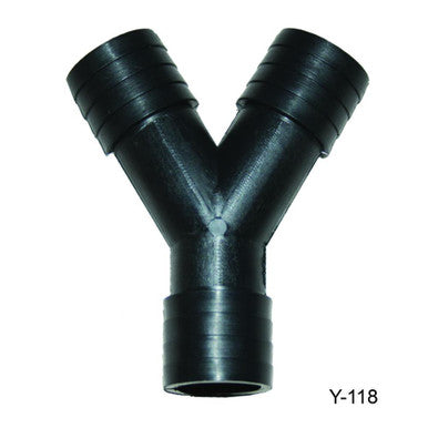 Th Marine 1 1/2 Barbed Y Fitting Black (Y-112-Dp)
