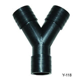 Th Marine 1 1/2 Barbed Y Fitting Black (Y-112-Dp)