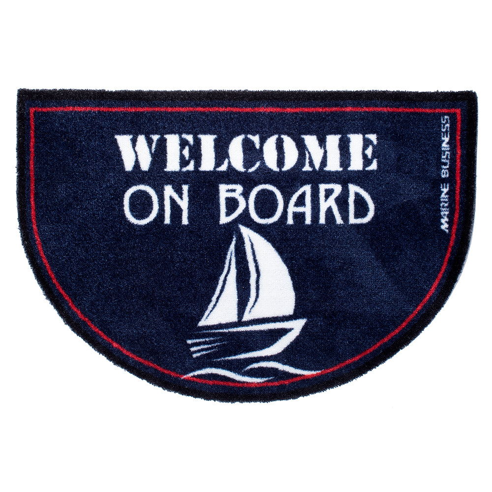 Marine Business Non-Slip WELCOME ON BOARD Half-Moon-Shaped Mat - REGATA 41262